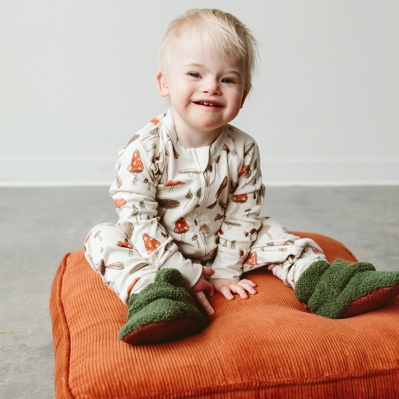 Recycled Sherpa Baby Stay-On Boots - Spruce
