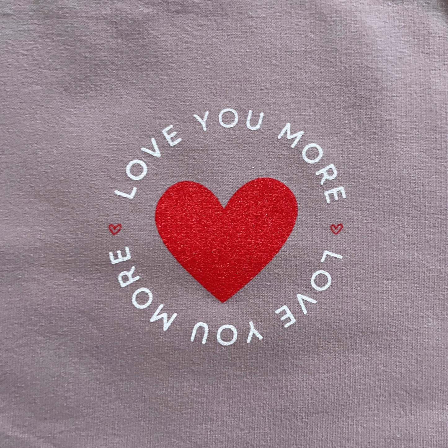 love you more design closeup
