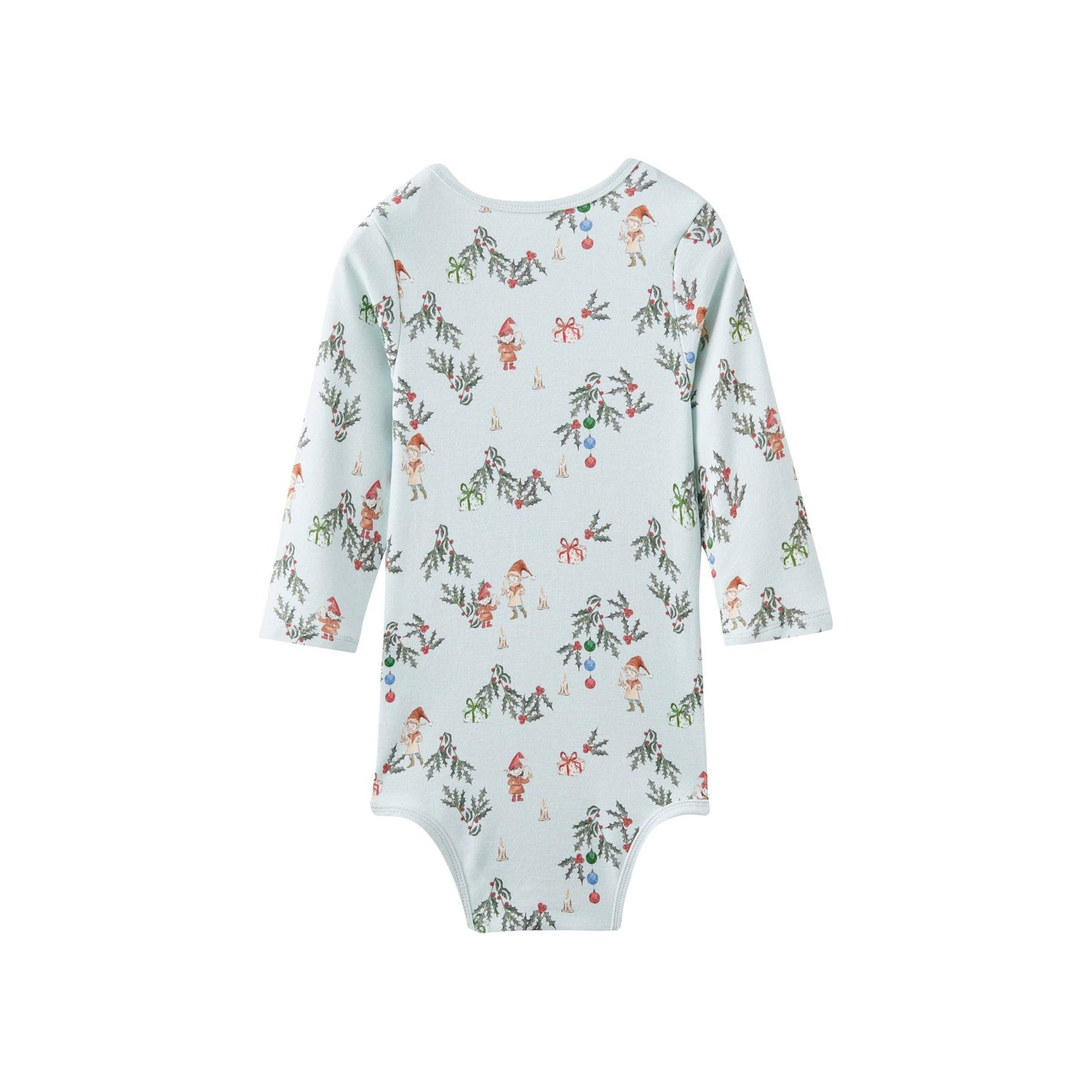 Baby onesie with floral pattern on a white background