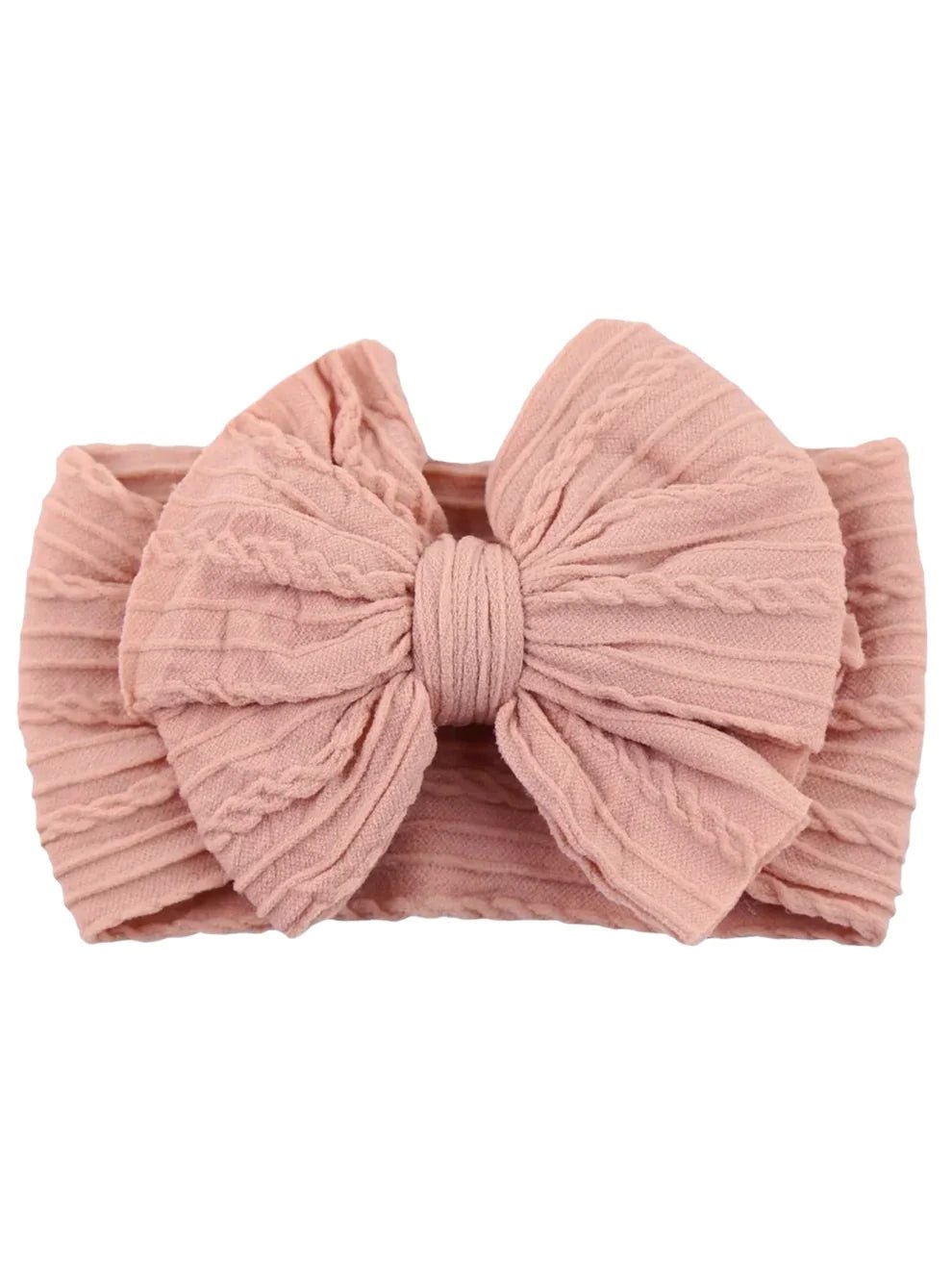 Cable Bow - Tan Pink - Bossy Beans