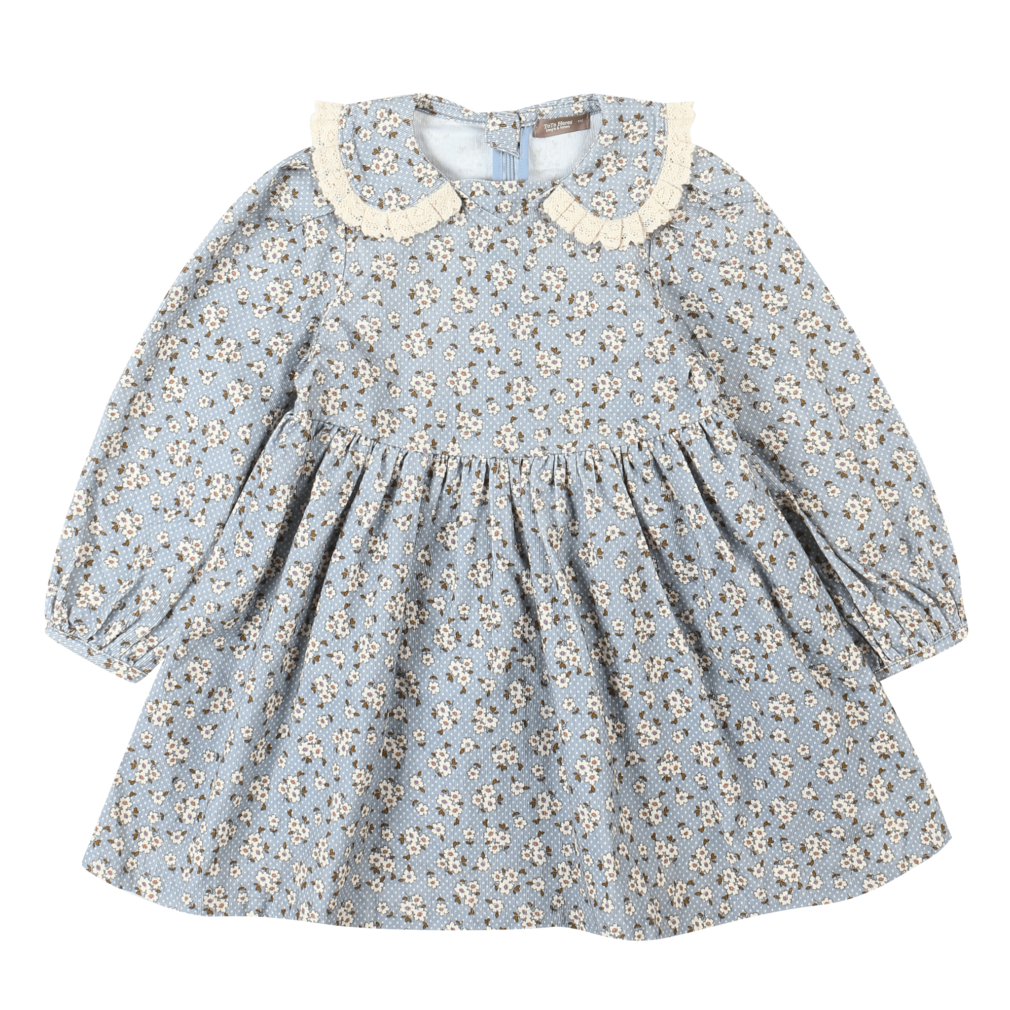 Celina Floral Print Corduroy Dress XXS