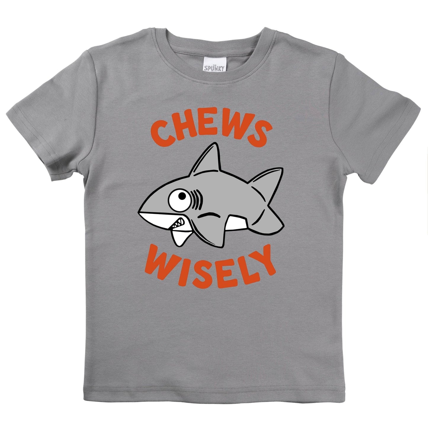 "Chews Wisely" Shark Organic Tee Shirt - Bossy Beans