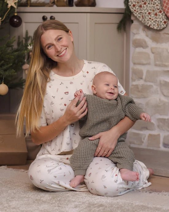 Chunky Knit Pant: Spruce - Bossy Beans