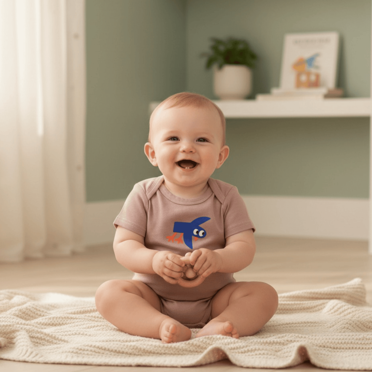 Flight School Organic Cotton Short Sleeve Bodysuit - Bossy Beans