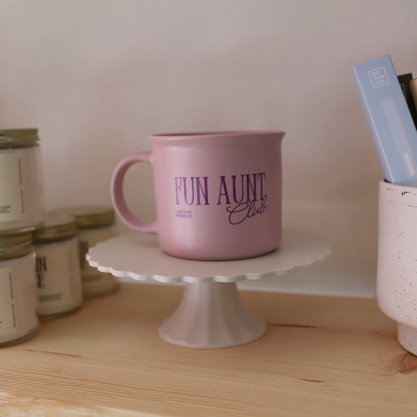 "Fun Aunt Club" 14oz Ceramic Mug - Bossy Beans