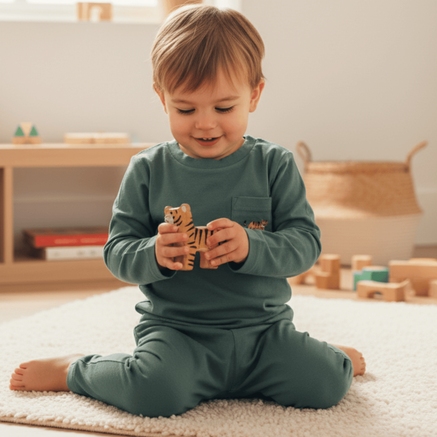 Long Sleeve Jersey Tee - Tiger - Bossy Beans