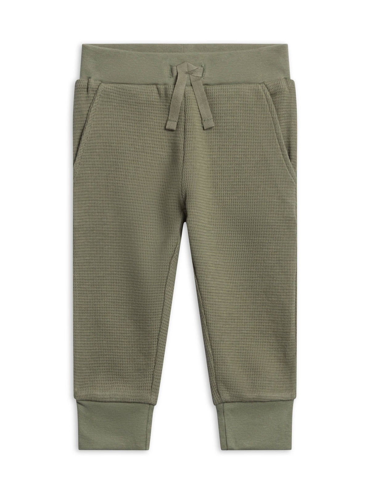 Nelson Waffle Knit Jogger - Fern - Bossy Beans