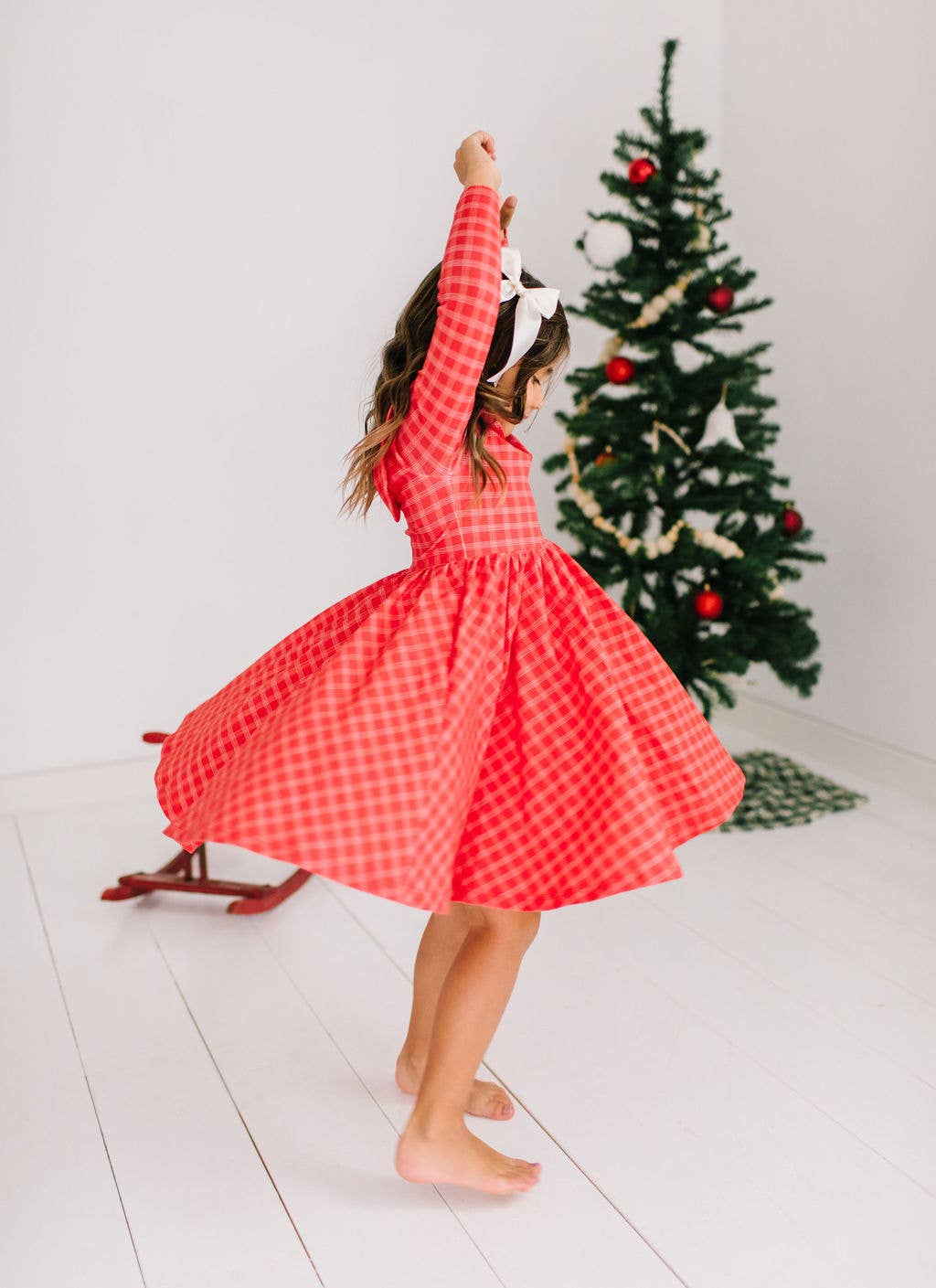 Toddler & Kids Rubina Dress in Red Picnic Plaid 6