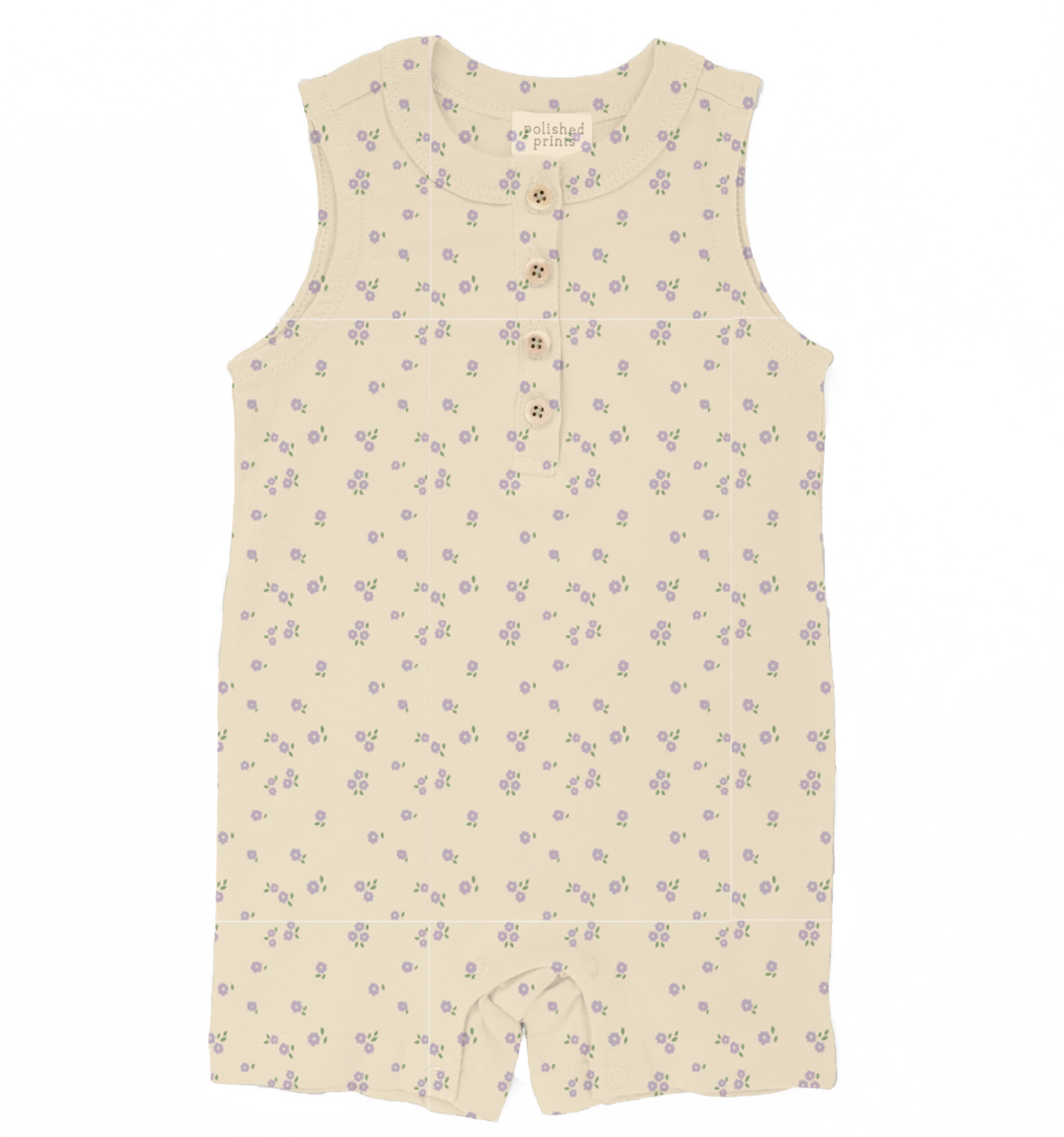 Mini Floral Summer Henley Romper