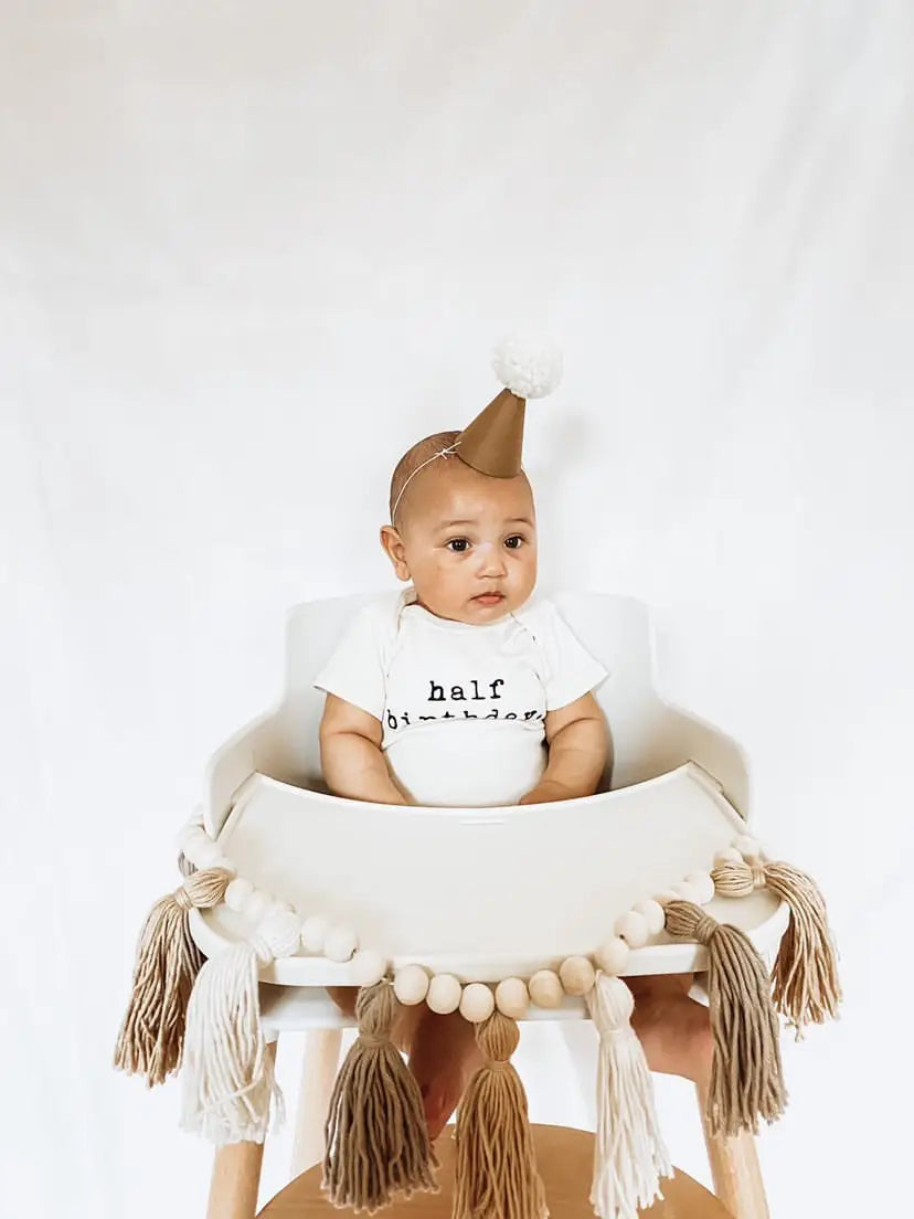 Half Birthday Organic Bodysuit | Short Sleeve