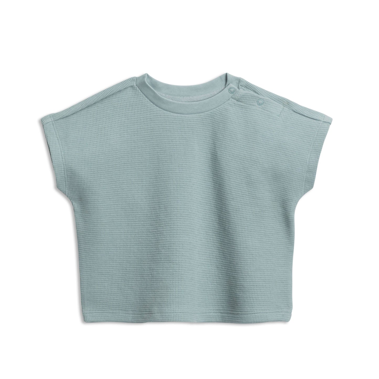 Colored Organics - Organic Baby and Kids Dylan Dolman Waffle Tee - Ocean