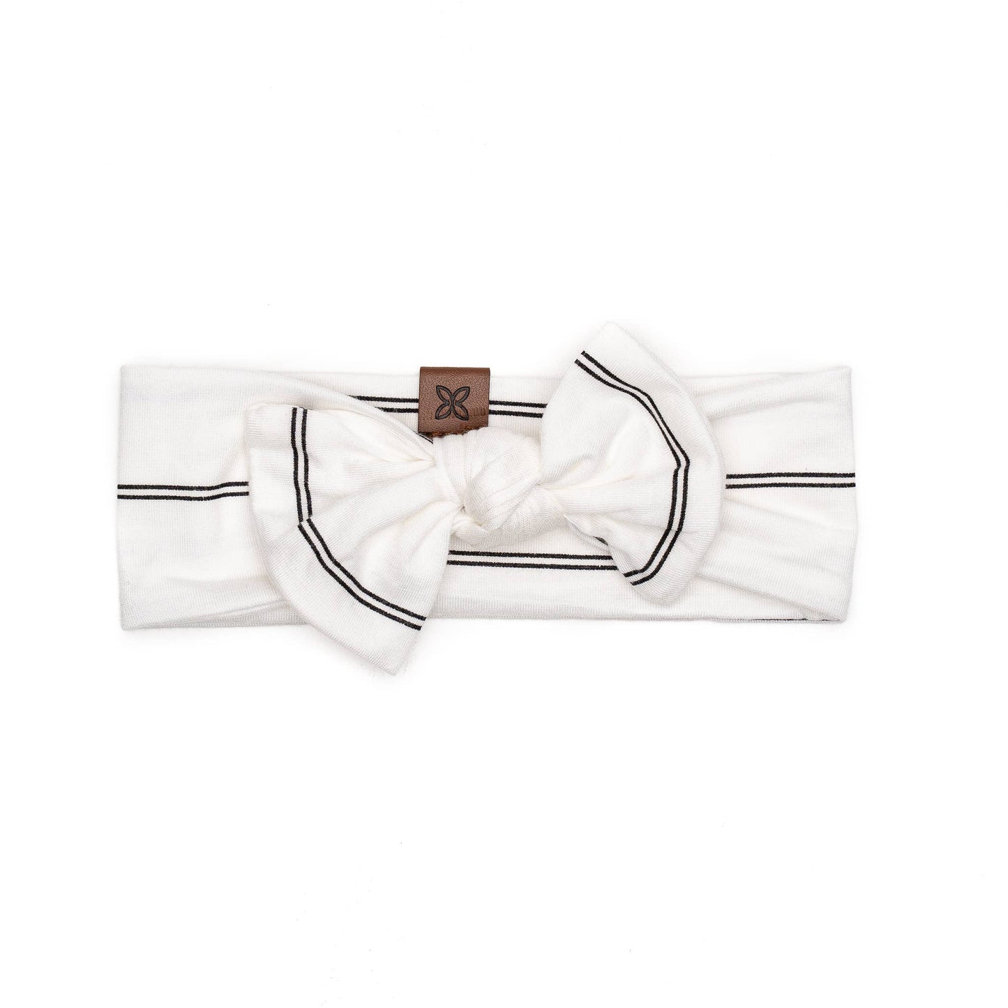 Knotted Bow - Onyx Stripe