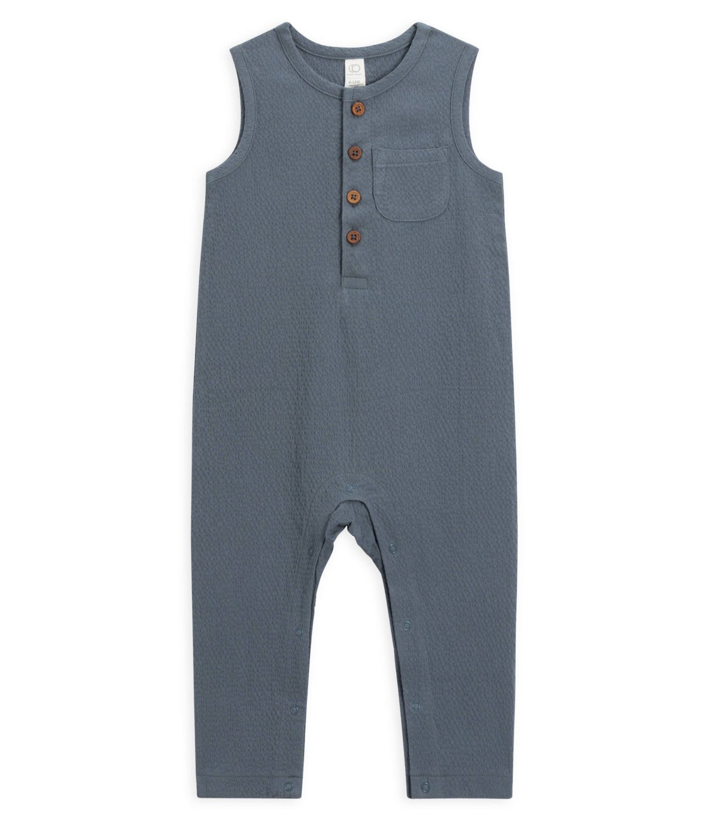 Organic Baby Murray Seersucker Romper - Harbor