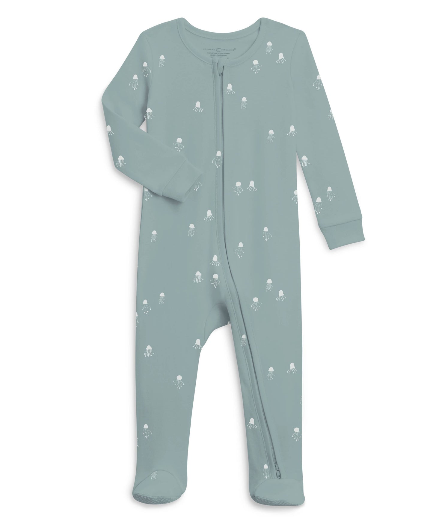 Organic Peyton Footed Sleeper - Jellyfish / Ocean Media 1 of 1