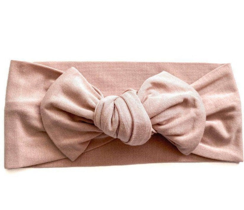 dusty pink bamboo headband