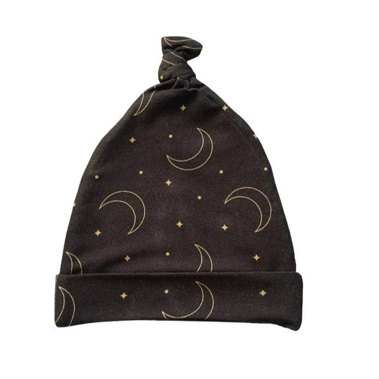 midnight moon knot hat - bamboo