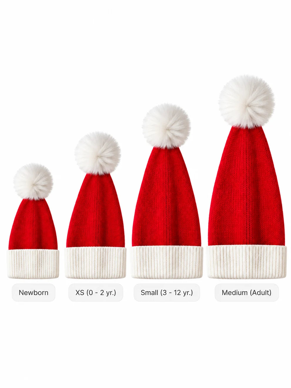 Knit Santa Hat - Red