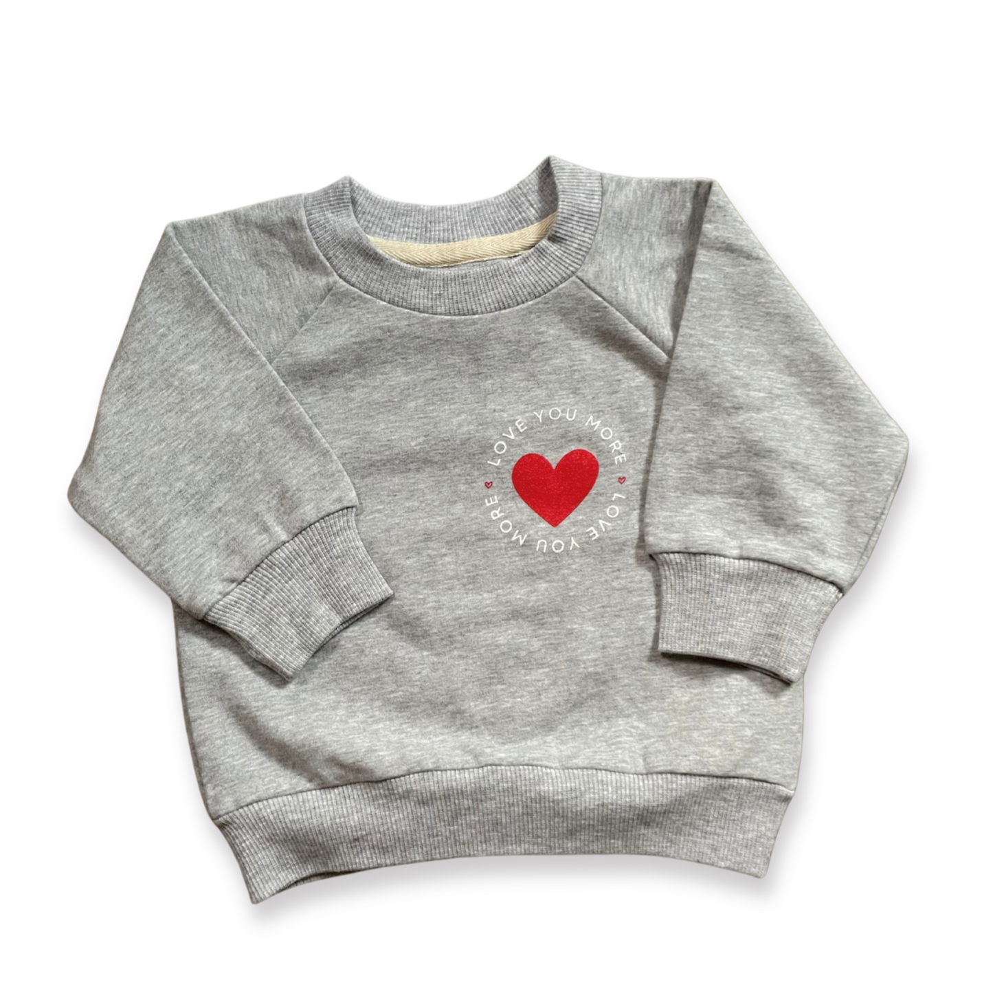 Two-Piece "Love You More" Organic Sweatsuit - Gray