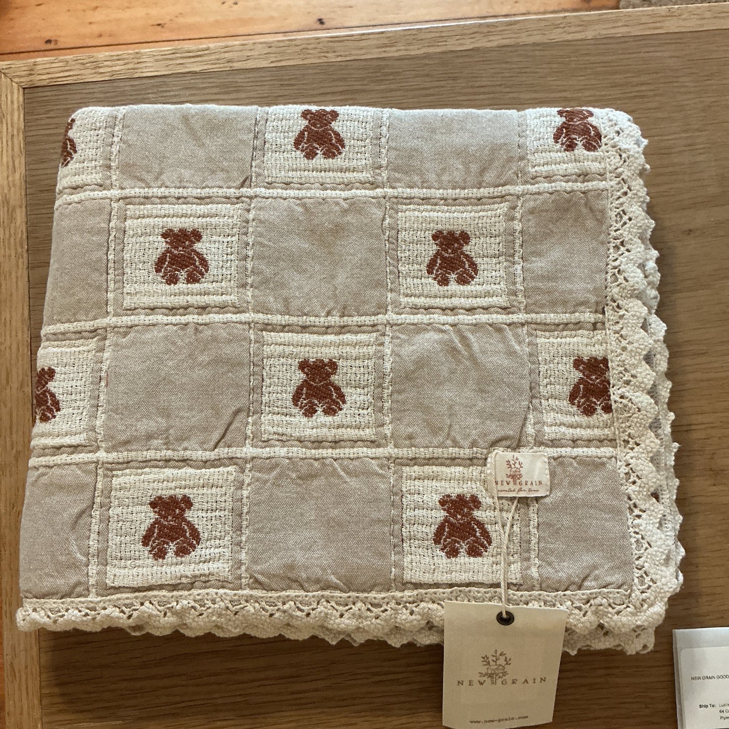 Patchwork Blanket - Teddy Bear