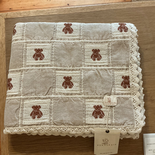 Patchwork Blanket - Teddy Bear