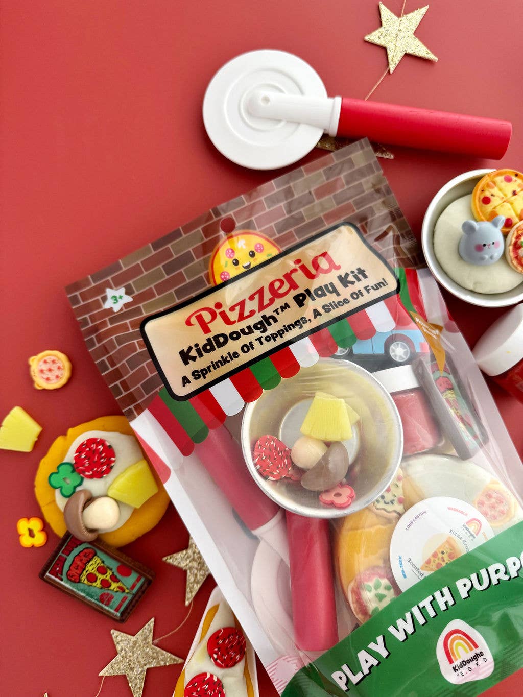 Earth Grown KidDoughs (KidDoughs by EGKD) - Pizzeria KidDough Play Kit