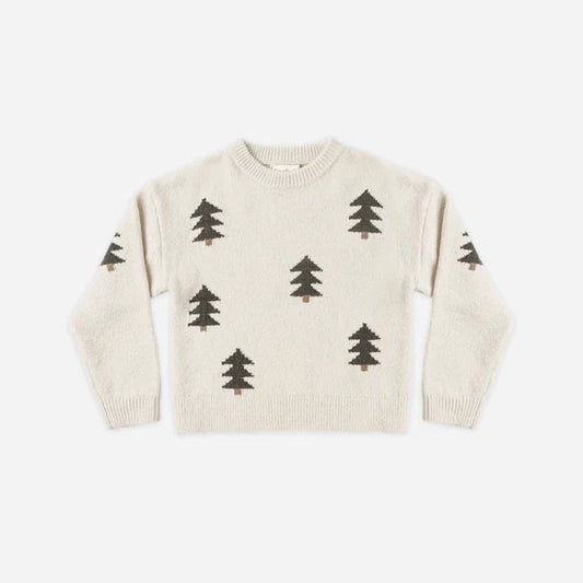 Aspen Sweater: Tree Jacquard