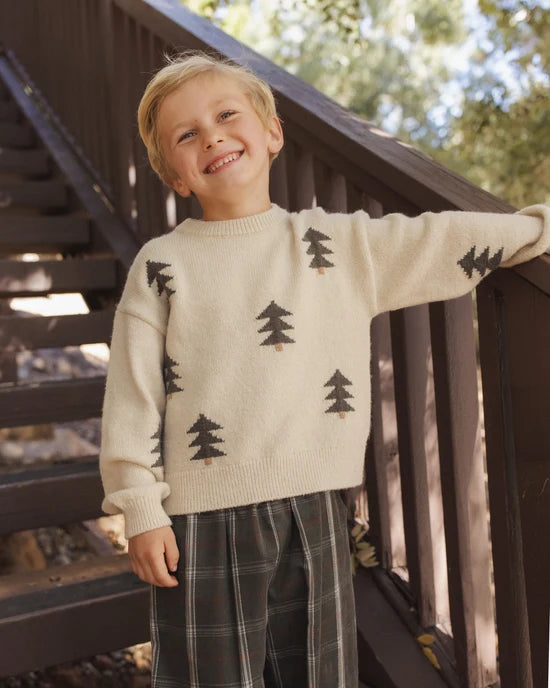 Aspen Sweater: Tree Jacquard