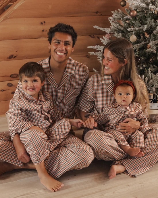 Baby Pajama Romper: Holiday Gingham