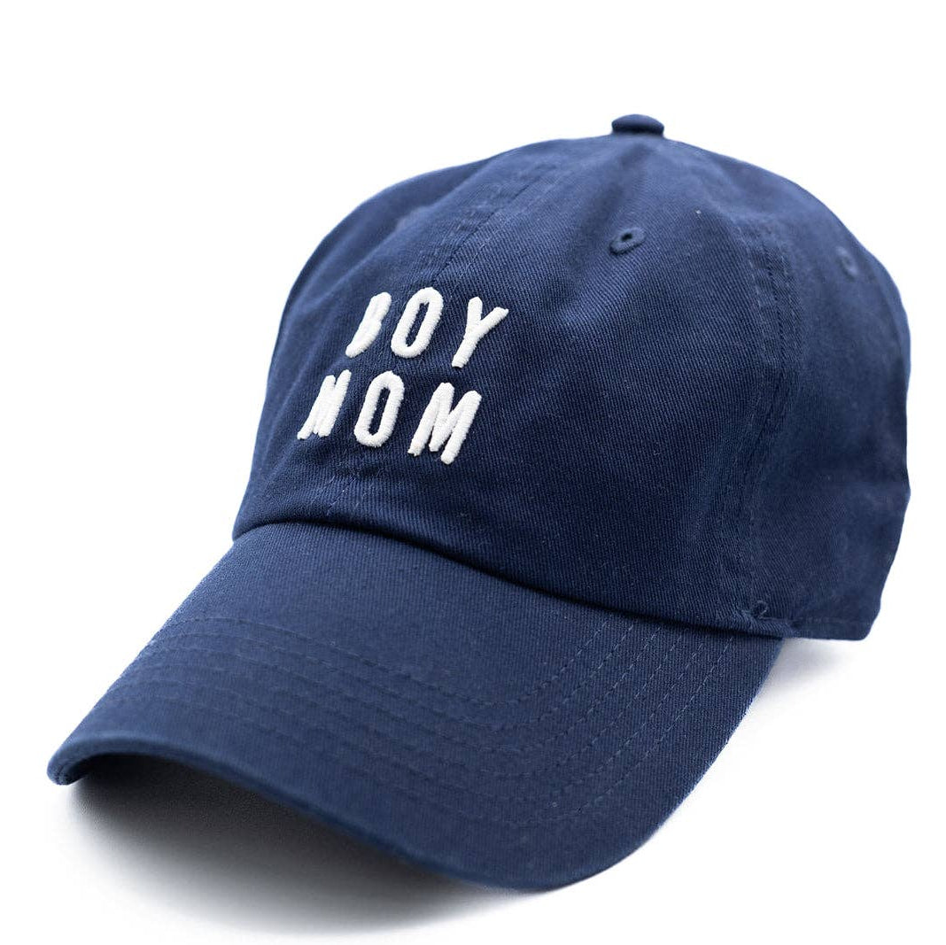Boy Mom Baseball Hat: Navy