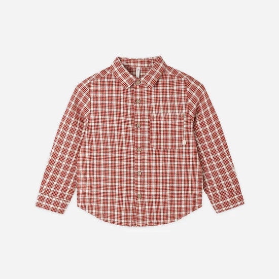 Collared Long Sleeve Shirt Vintage Plaid