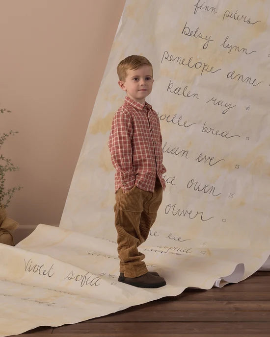 Collared Long Sleeve Shirt Vintage Plaid