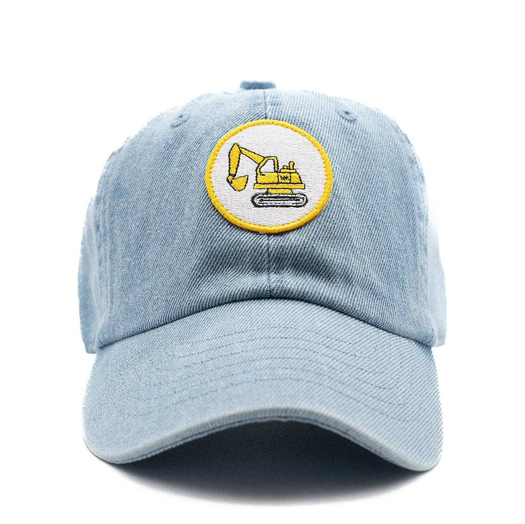 Construction Patch Baseball Hat: Denim