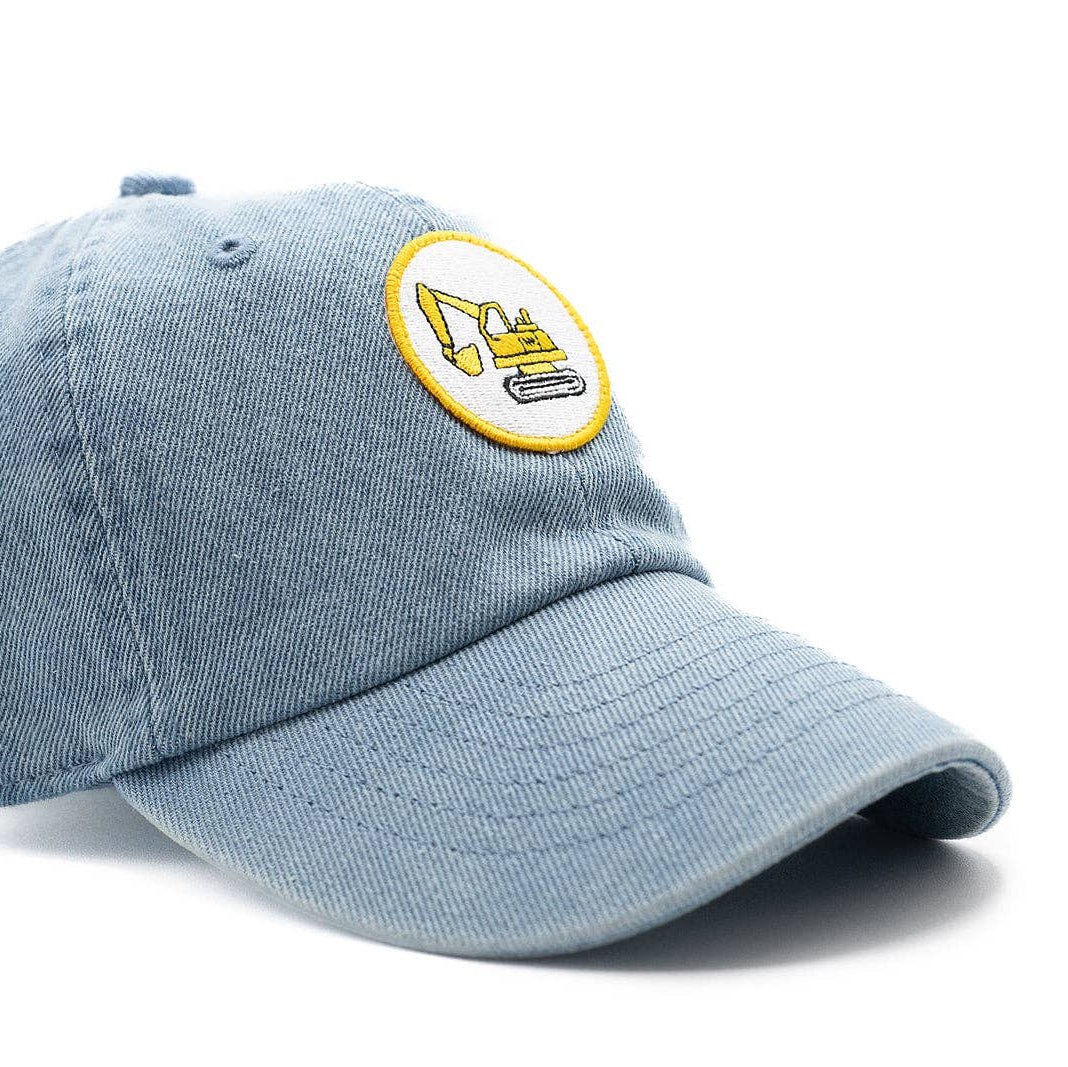Construction Patch Baseball Hat: Denim
