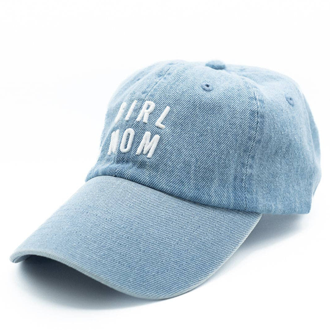 Girl Mom Baseball Hat: Denim