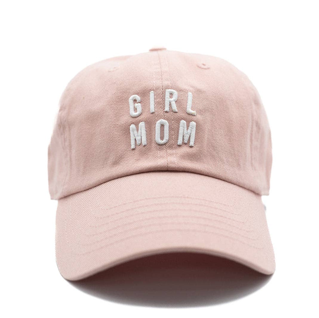 Girl Mom Baseball Hat: Dusty Rose