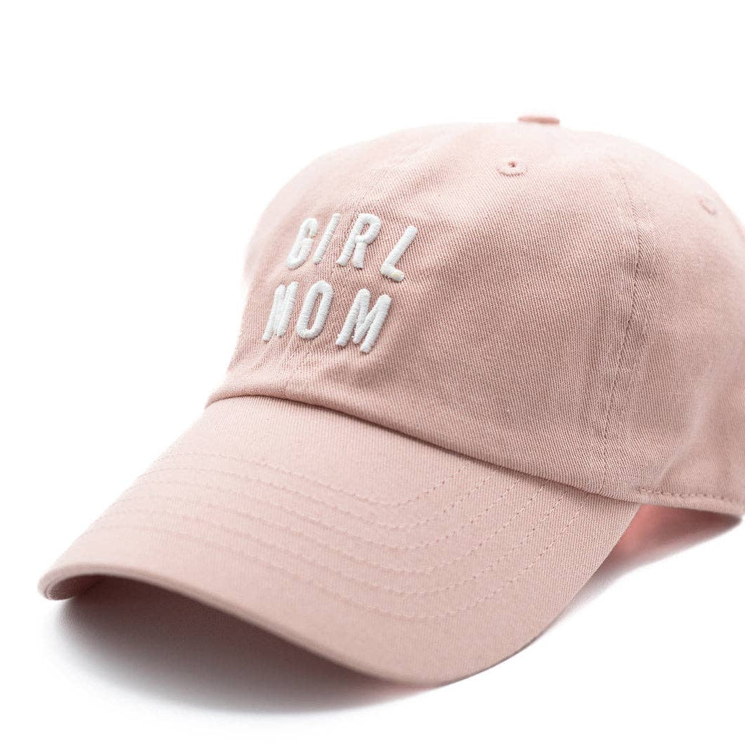 Girl Mom Baseball Hat: Dusty Rose