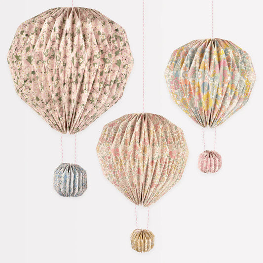 Meri Meri x Liberty Origami Balloon Decorations