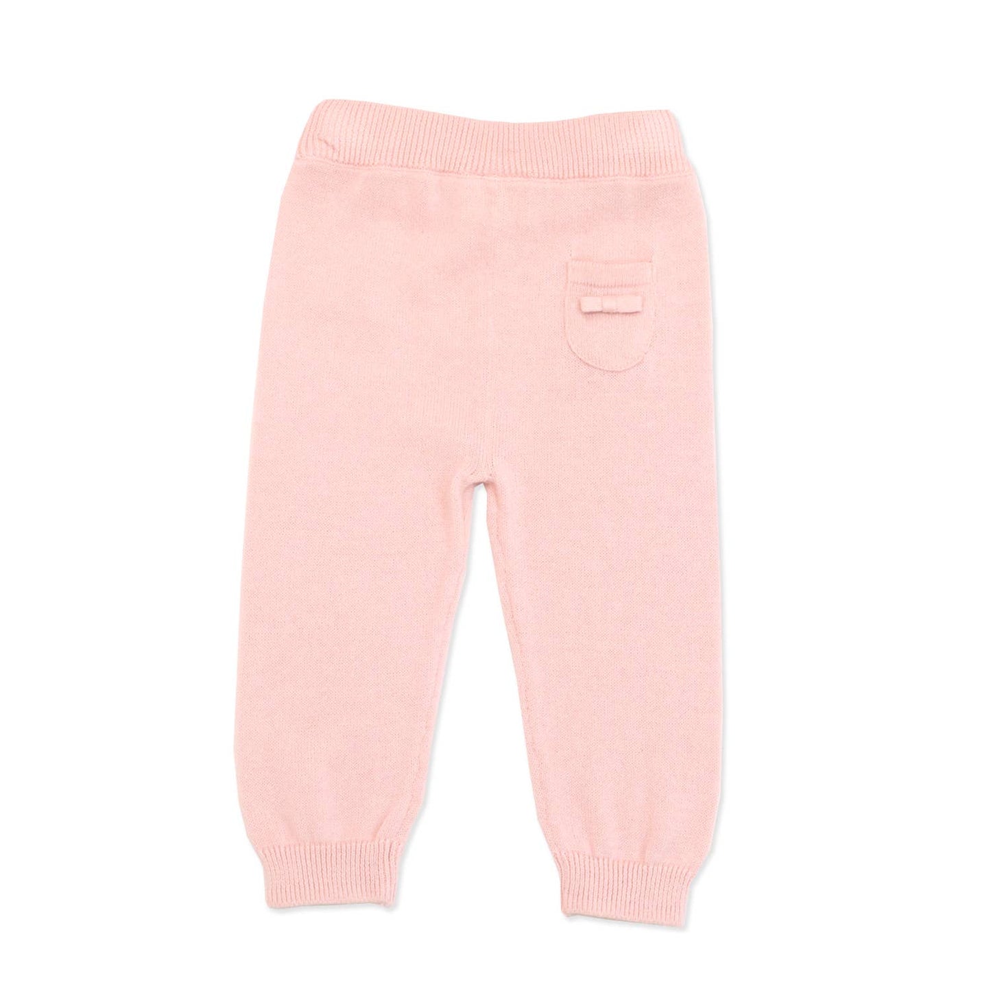 Pink baby pants on a white background