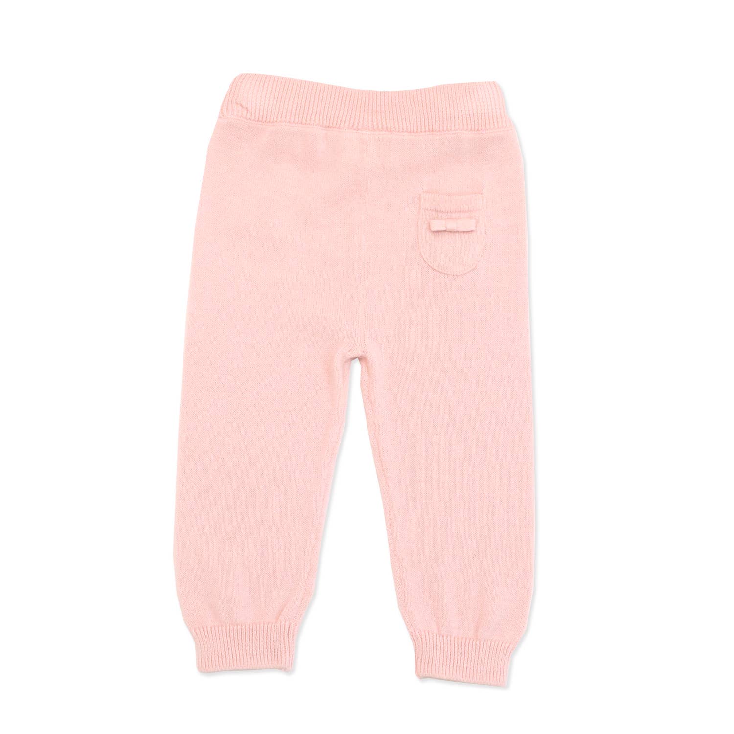 Pink baby pants on a white background