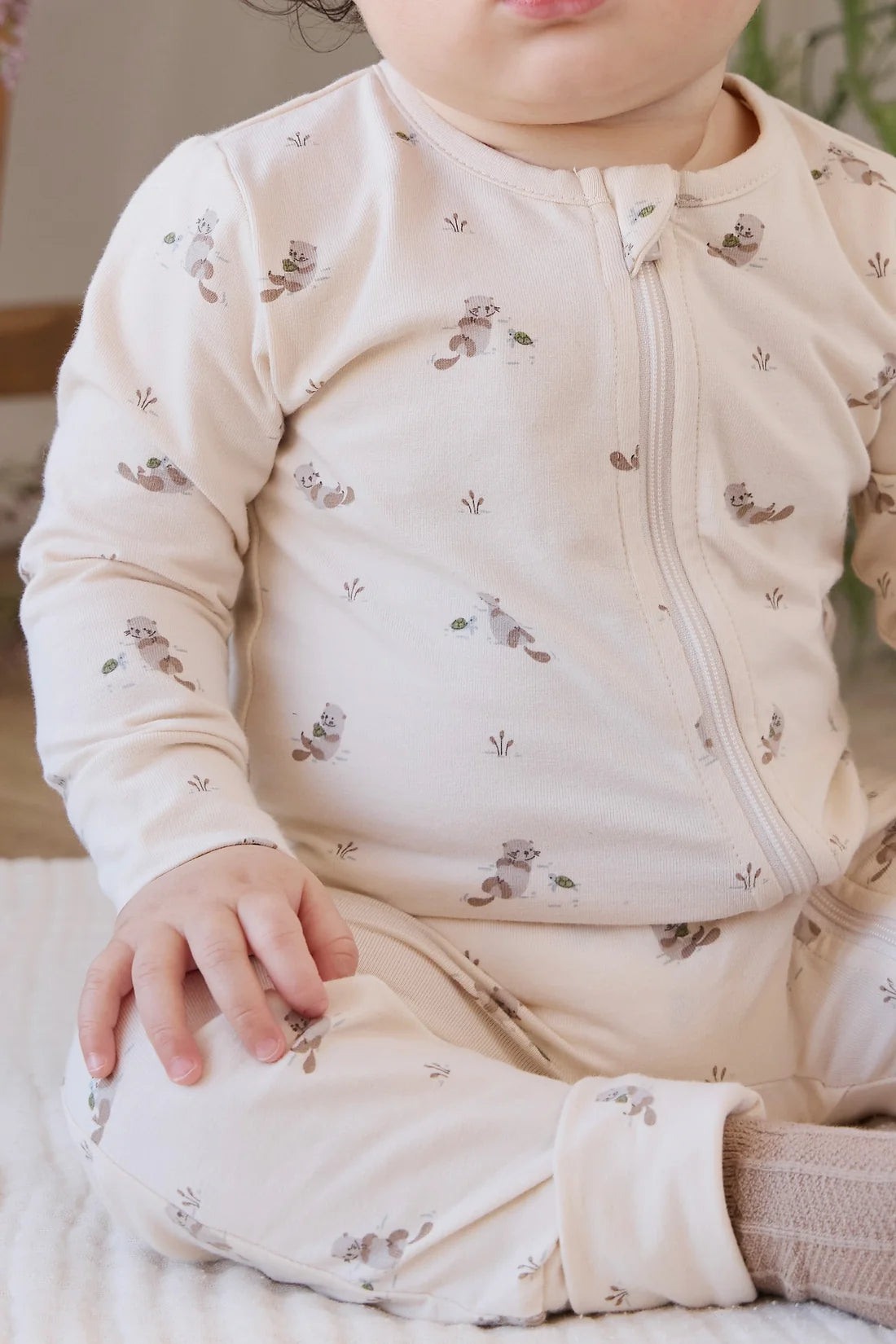 Organic Cotton Jude Onepiece - Otter Buddies Tofu