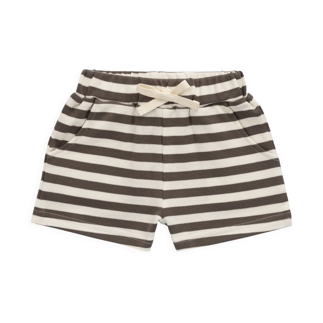 Pima Cotton Wesley Short - Essential Stripe Raku/Cloud