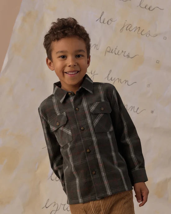 Pocketed Flannel Shirt: Holiday Plaid