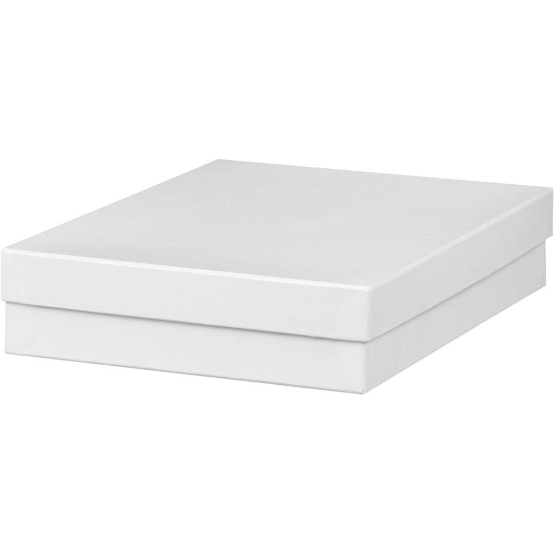 White rectangular box on a white background