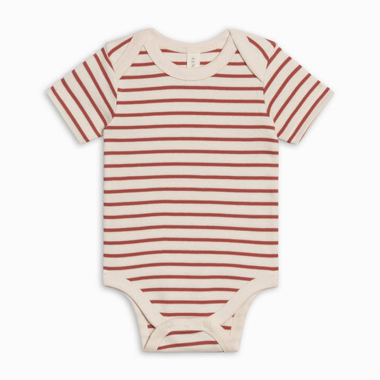 Afton Bodysuit - Ron Stripe / Barn - Bossy Beans