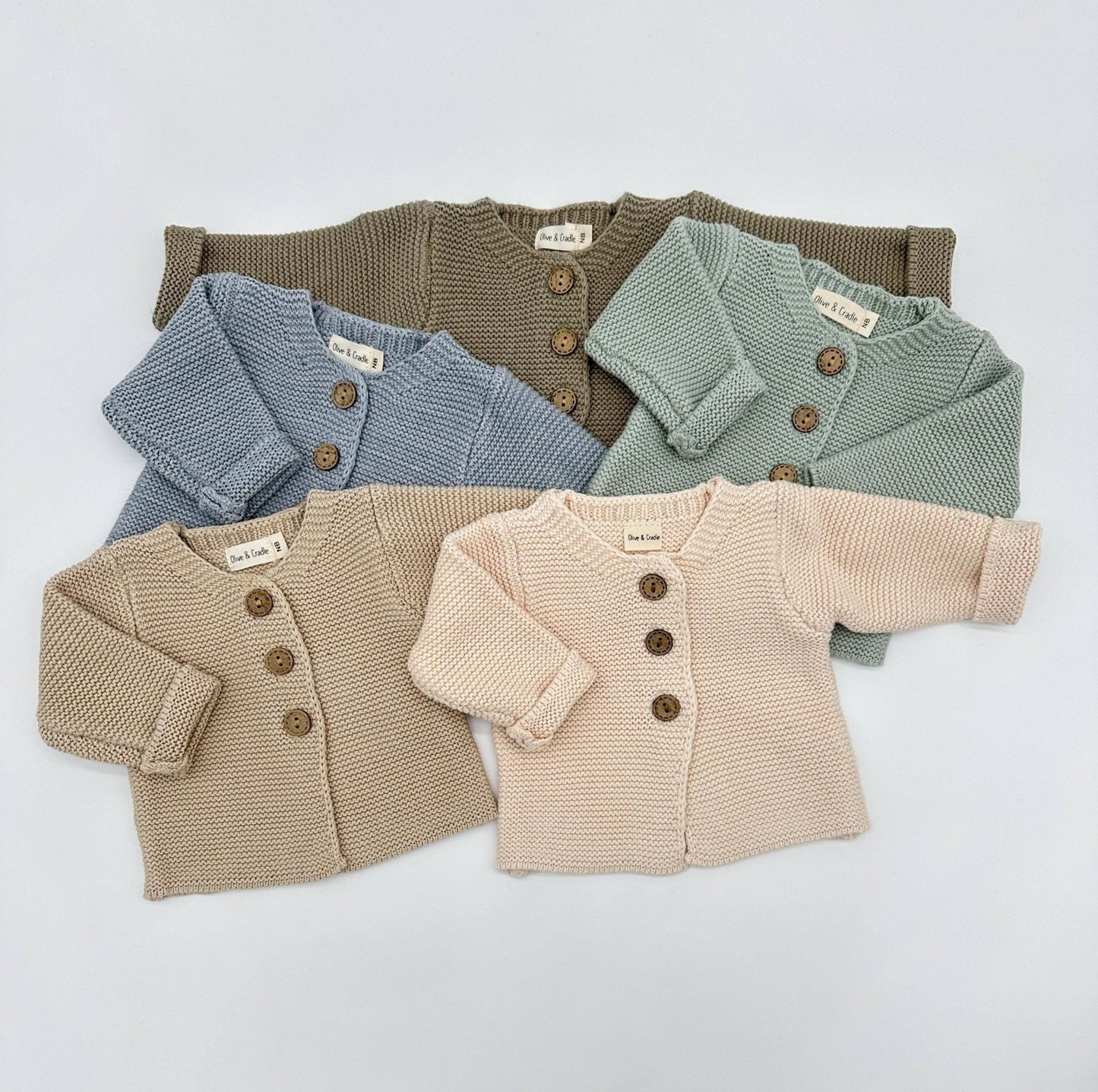 Andi Knitted Cardigan: Heather Blue - Bossy Beans