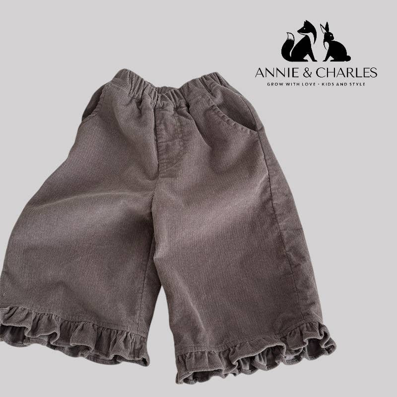 Annie & Charles Corduroy Pants: Blue - Bossy Beans