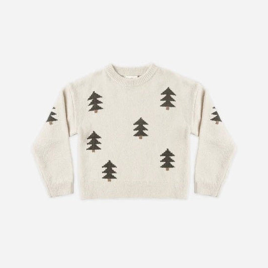 Aspen Sweater: Tree Jacquard - Bossy Beans