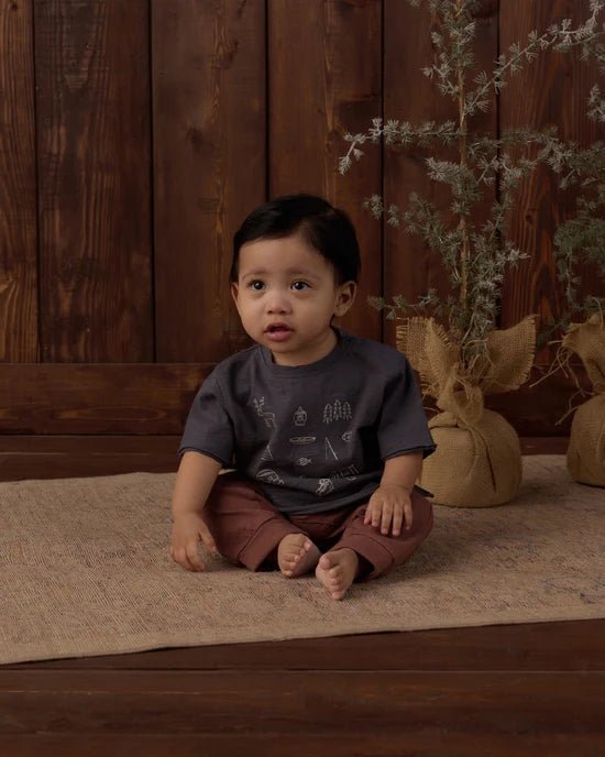 Baby Cru Pant: Mulberry - Bossy Beans