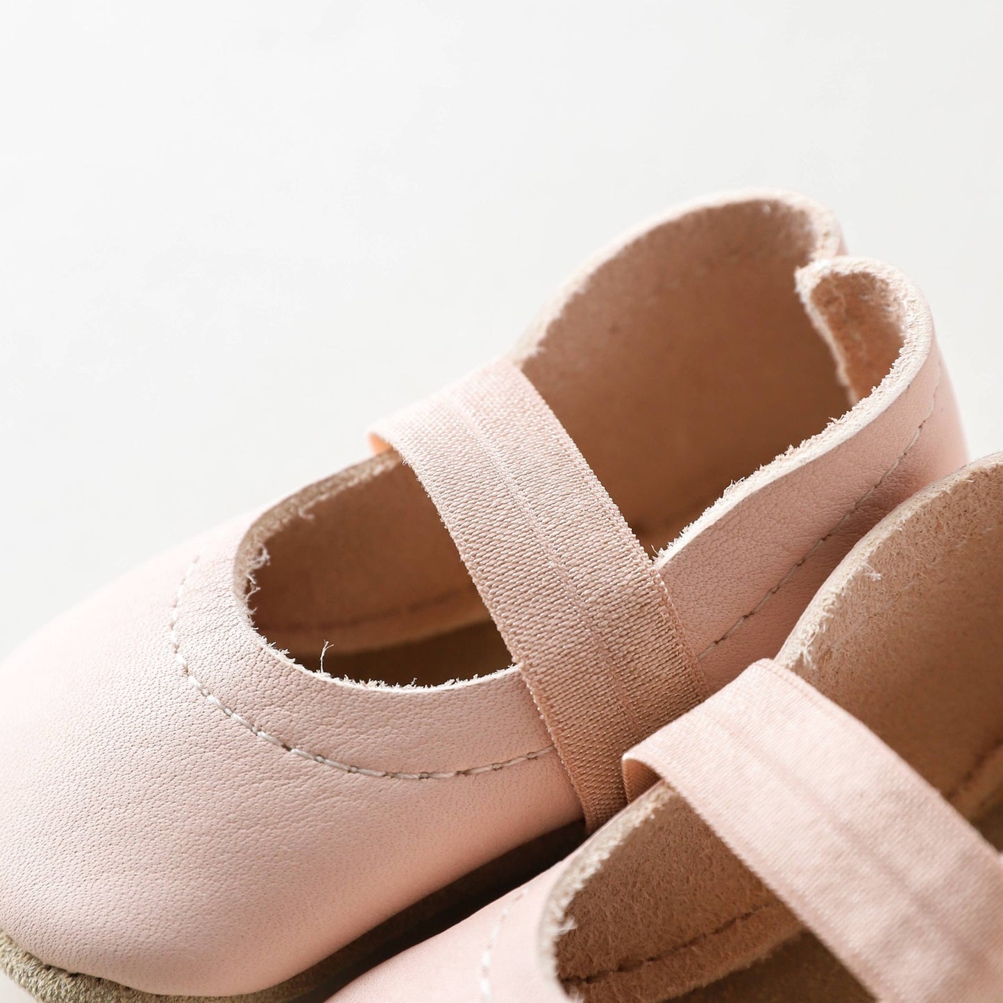 Baby Leather Mary Janes in Light Pink - Bossy Beans