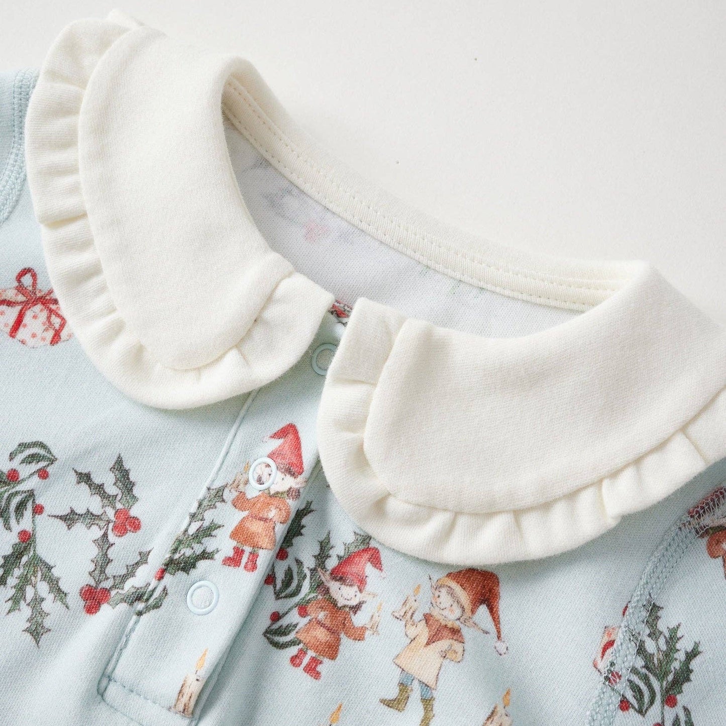 Baby Organic Cotton Collar Long sleeve Onesie - Jolly - Bossy Beans